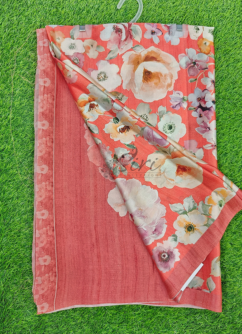 Latest Digital Print Satin Crepe Silk Saree