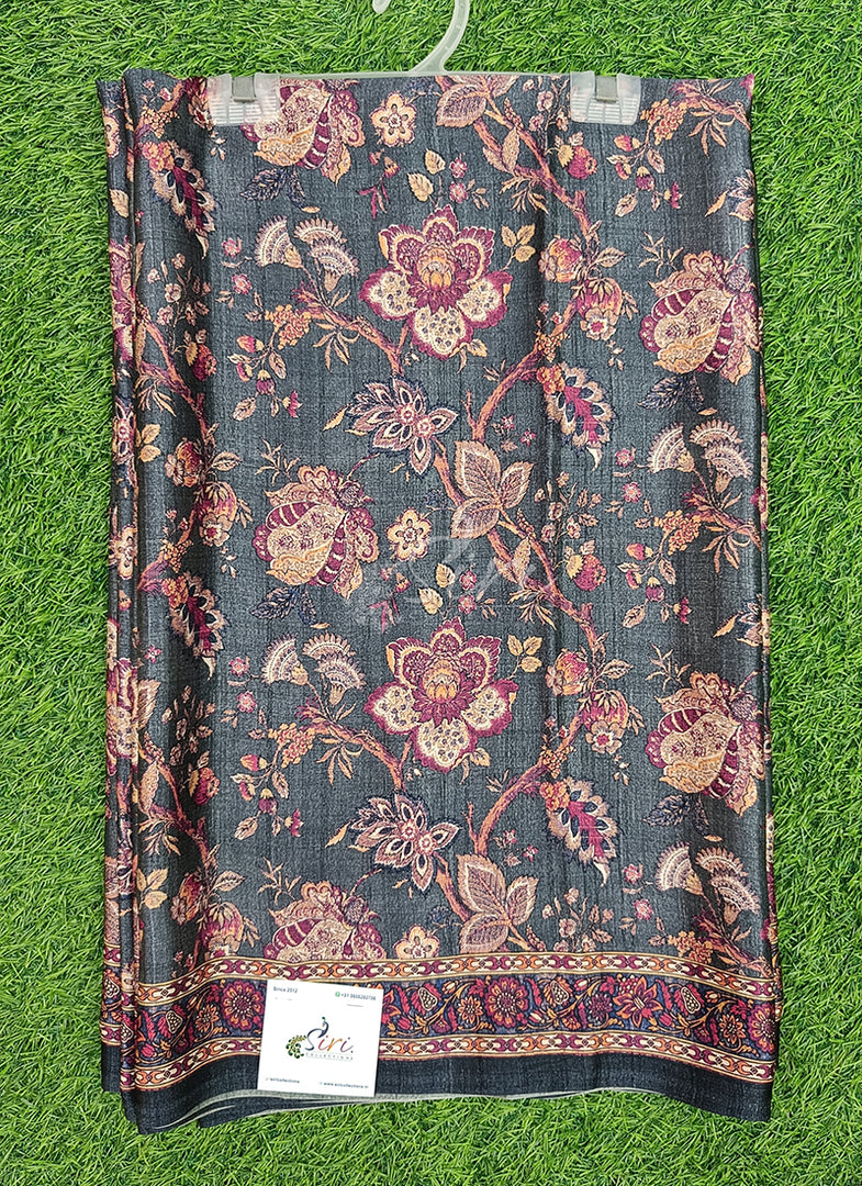 Latest Digital Print Satin Crepe Silk Saree