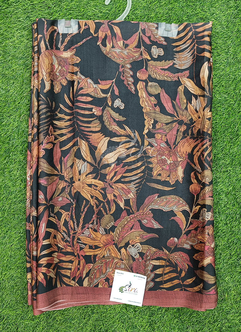 Latest Digital Print Satin Crepe Silk Saree