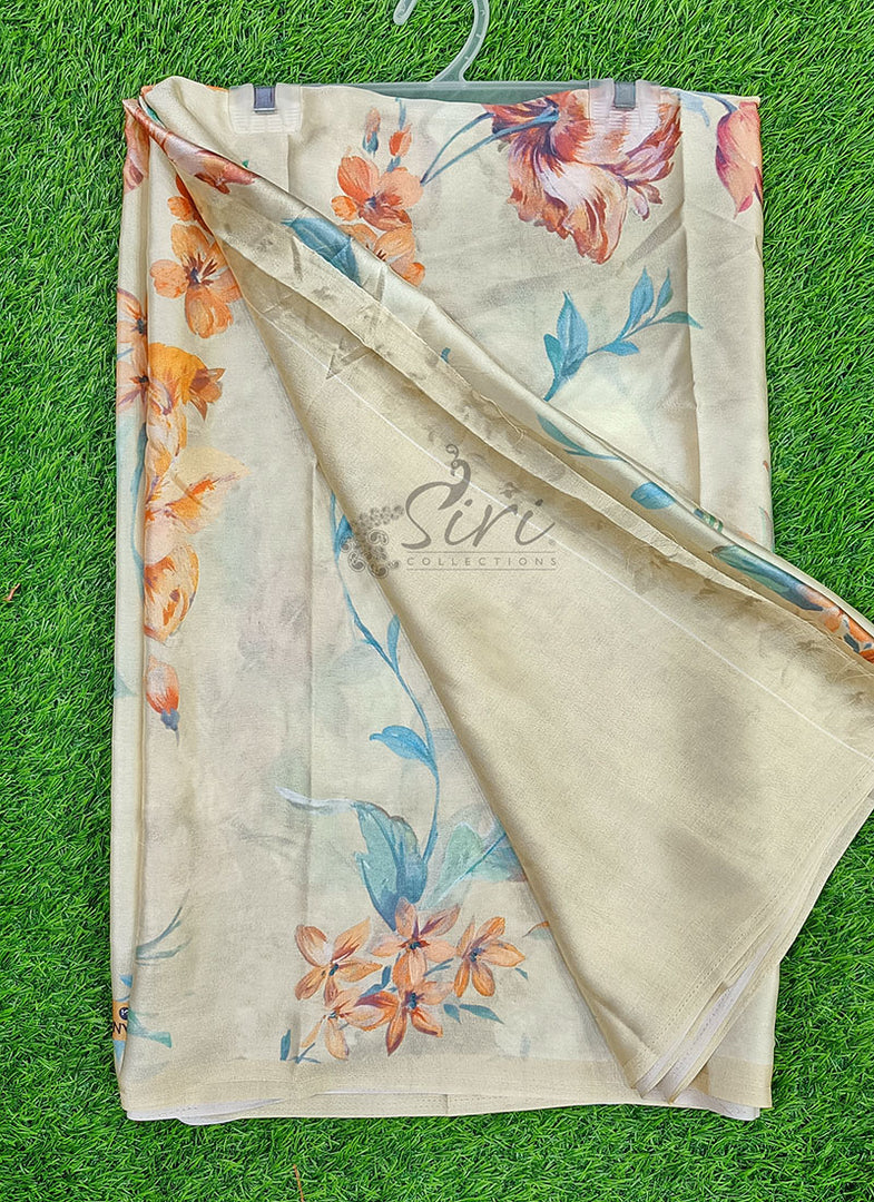 Latest Digital Print Satin Crepe Silk Saree