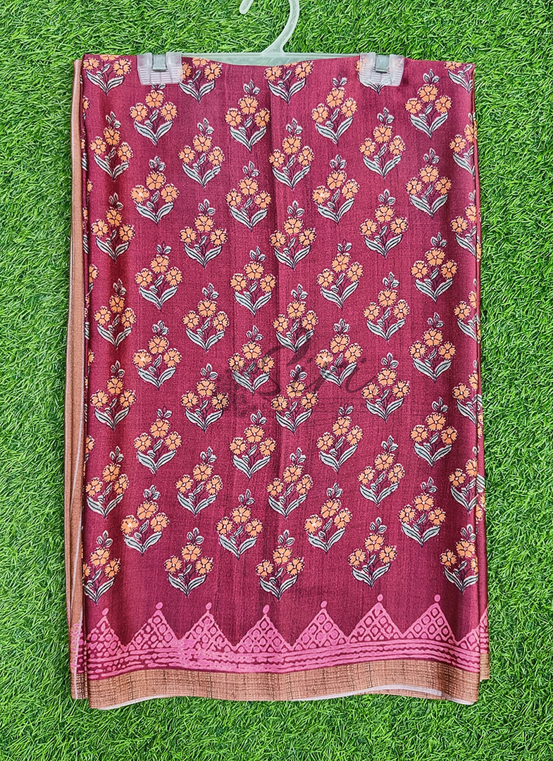 Latest Digital Print Satin Crepe Silk Saree