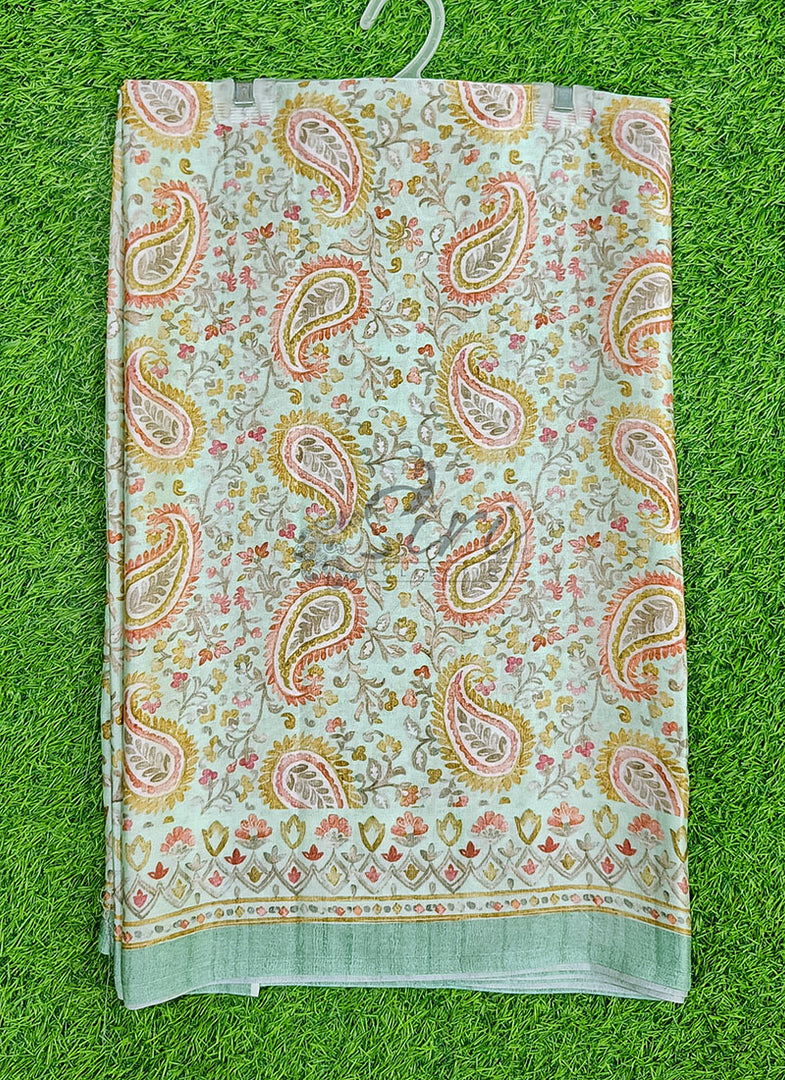 Latest Digital Print Satin Crepe Silk Saree