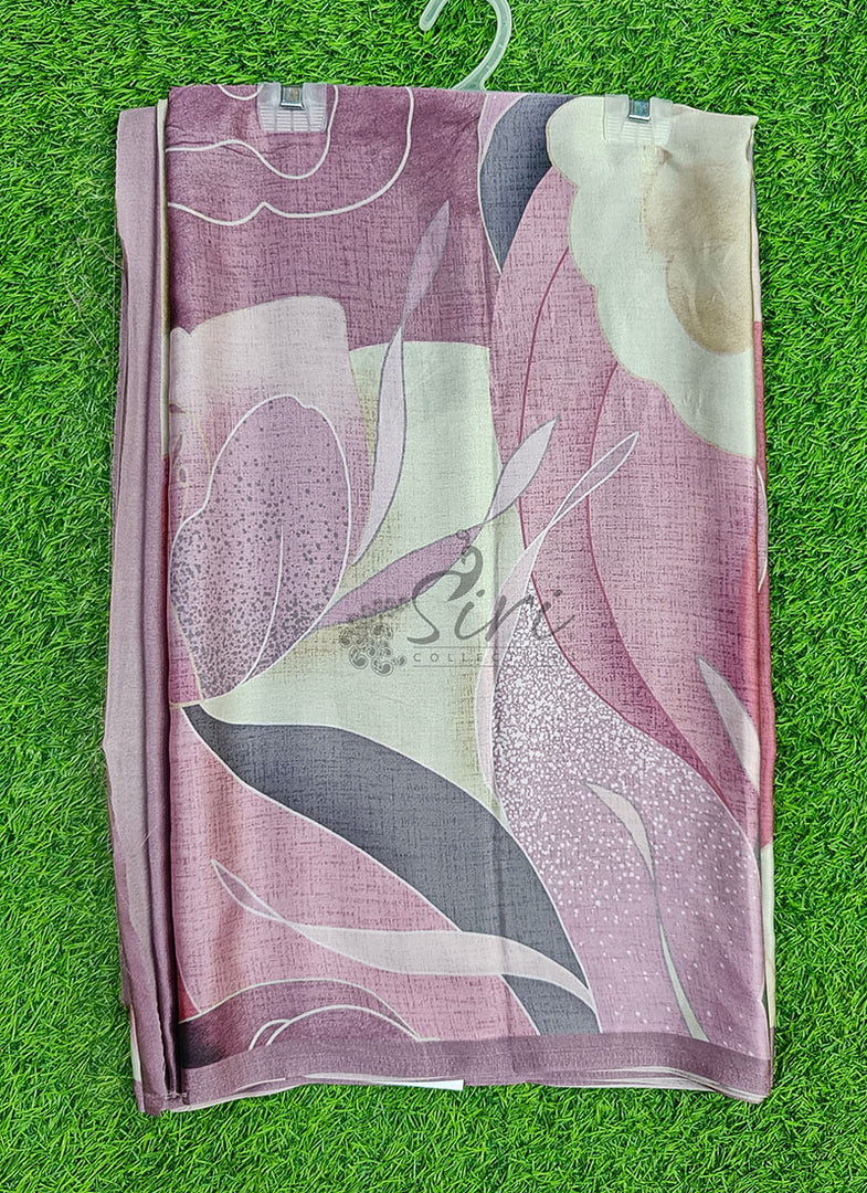 Latest Digital Print Satin Crepe Silk Saree