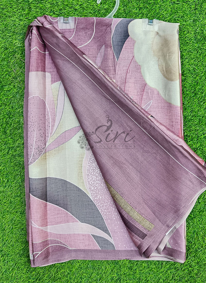 Latest Digital Print Satin Crepe Silk Saree