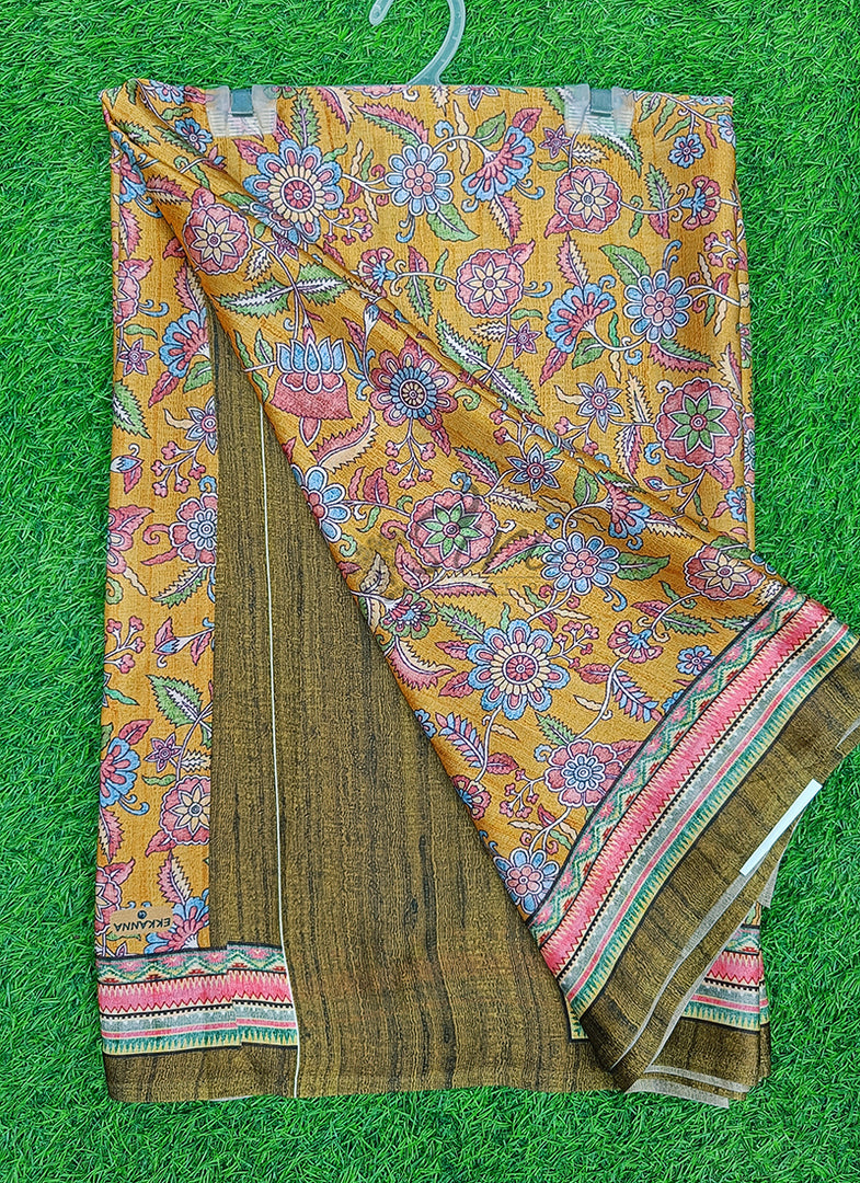 Latest Digital Print Satin Crepe Silk Saree