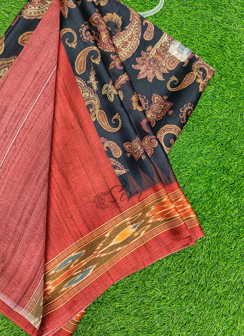 Latest Digital Print Satin Crepe Silk Saree