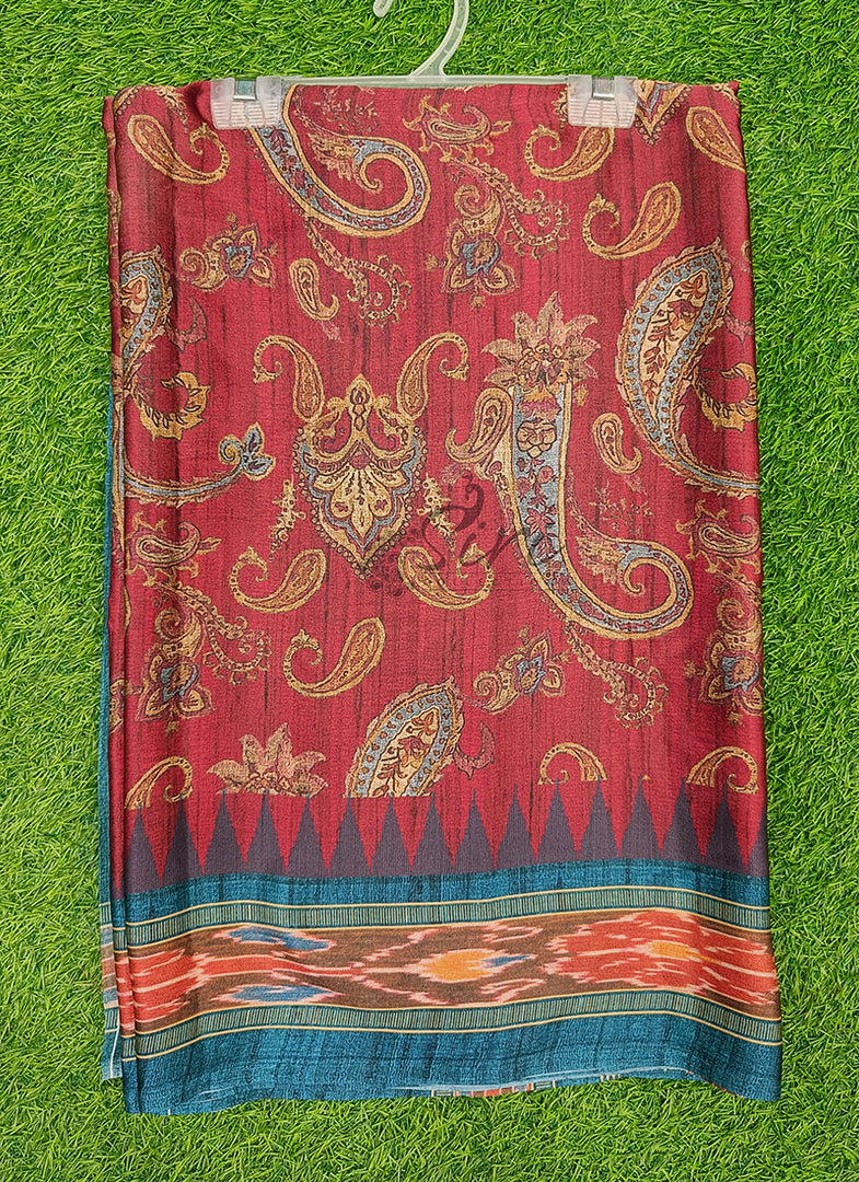 Latest Digital Print Satin Crepe Silk Saree