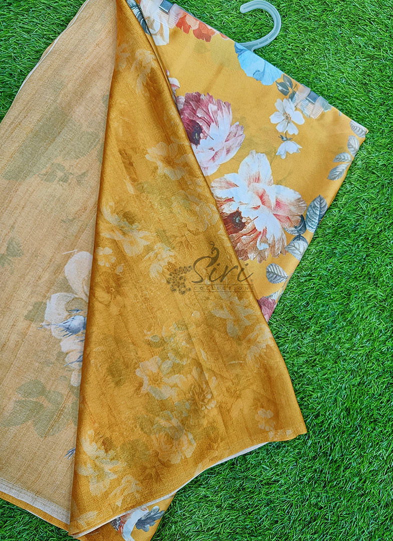 Latest Digital Print Satin Crepe Silk Saree