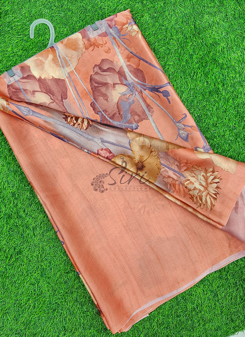 Latest Digital Print Satin Crepe Silk Saree