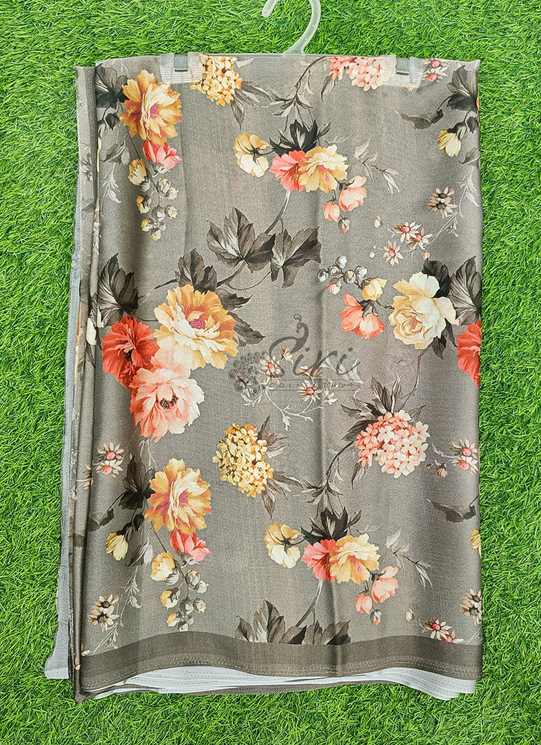Latest Digital Print Satin Crepe Silk Saree