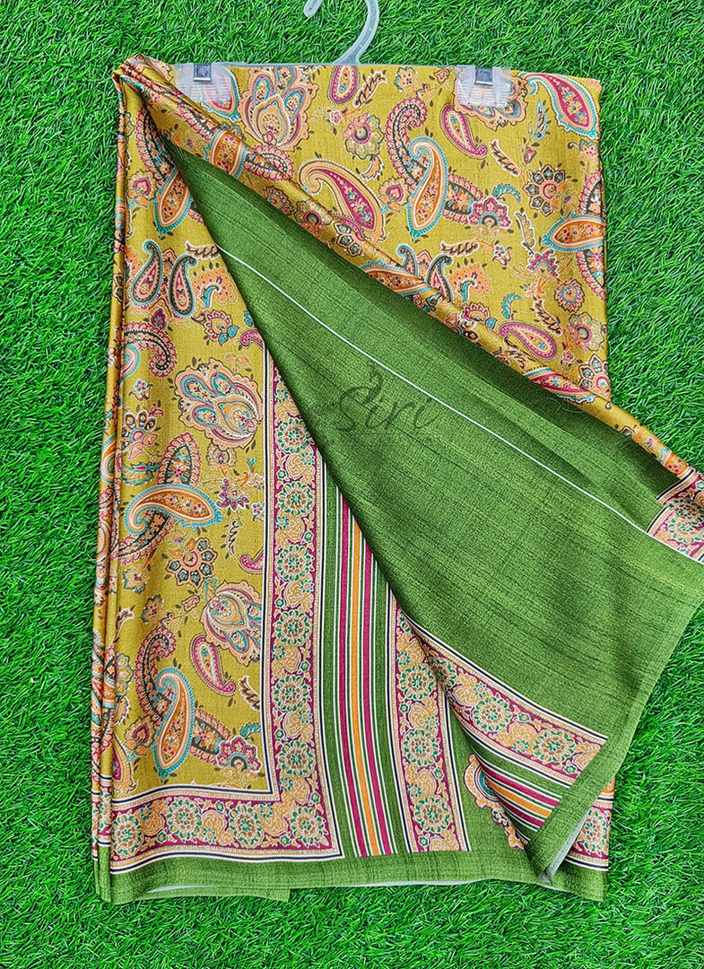 Latest Digital Print Satin Crepe Silk Saree