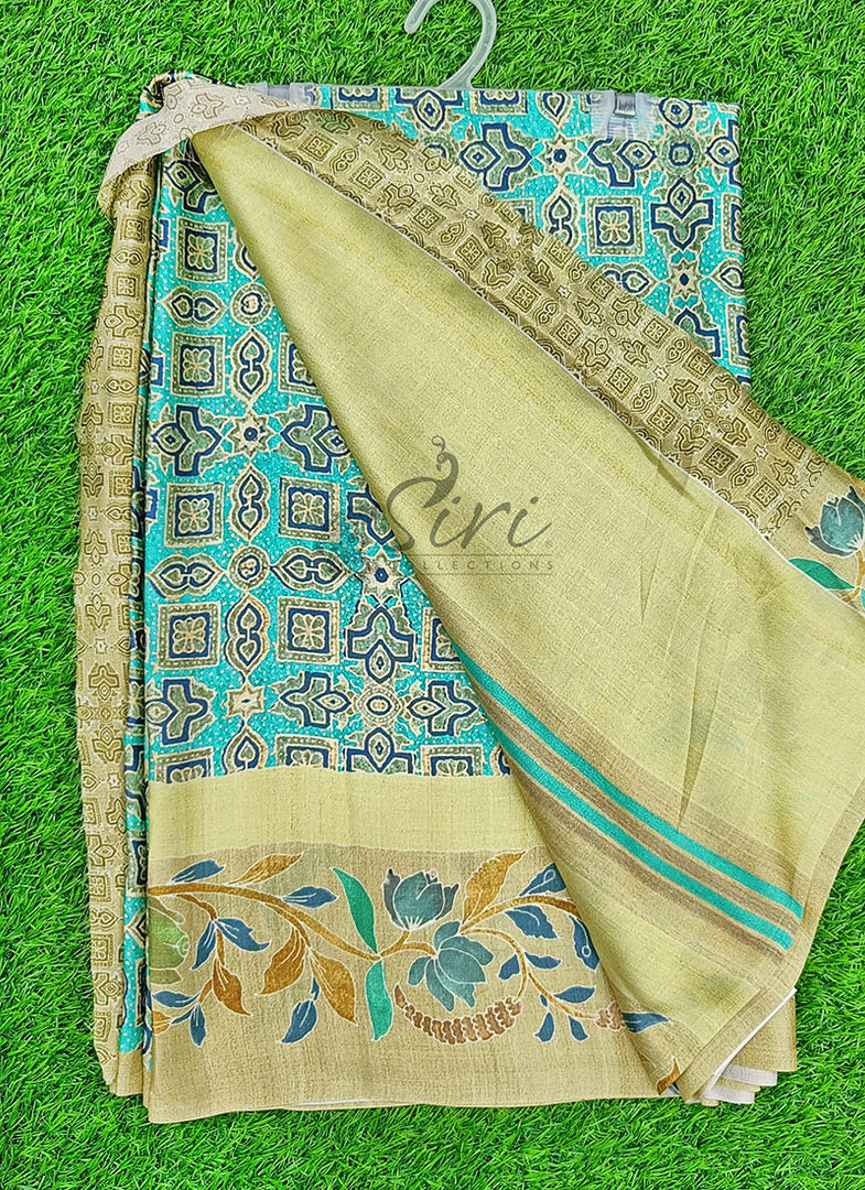 Latest Digital Print Satin Crepe Silk Saree