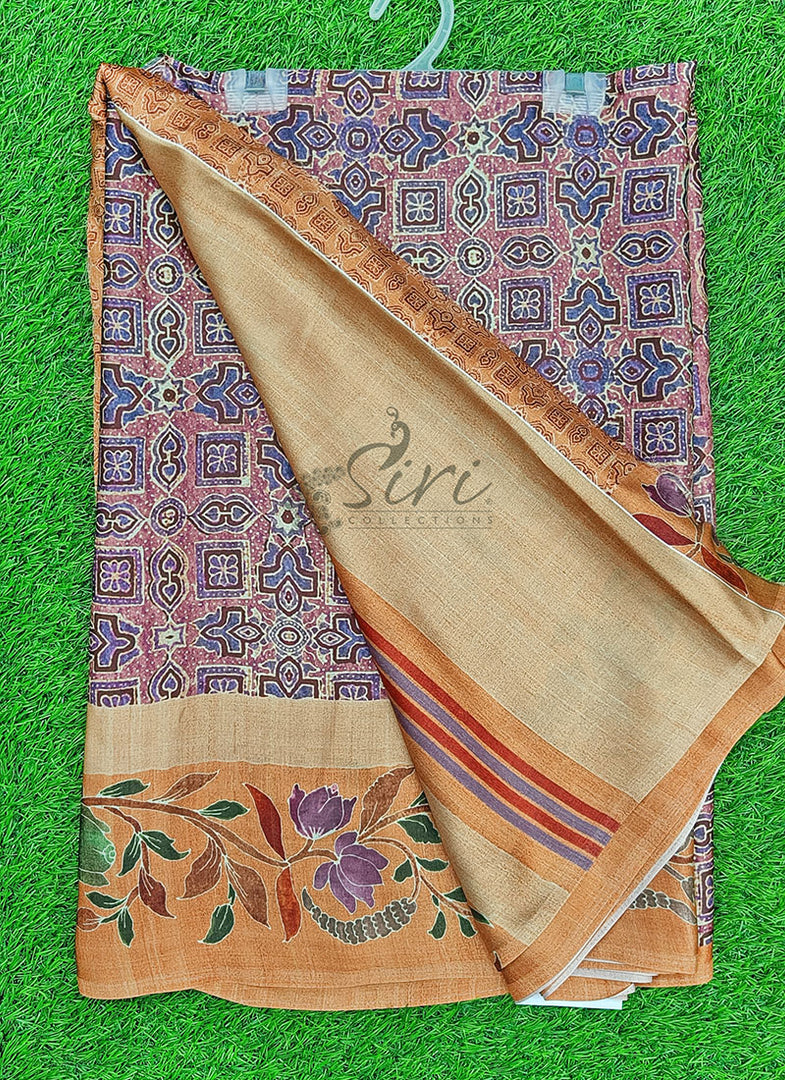 Latest Digital Print Satin Crepe Silk Saree