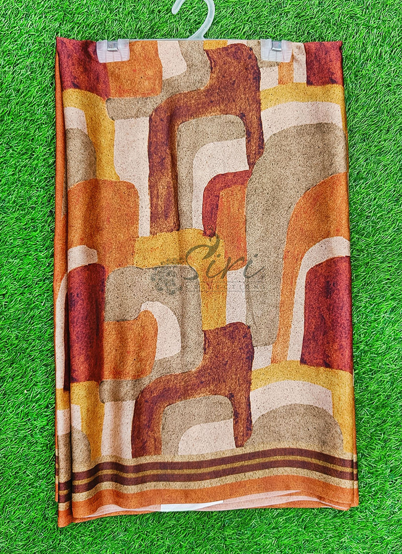 Latest Digital Print Satin Crepe Silk Saree