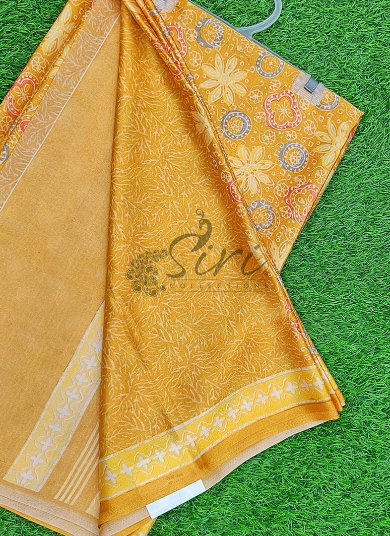Latest Digital Print Satin Crepe Silk Saree