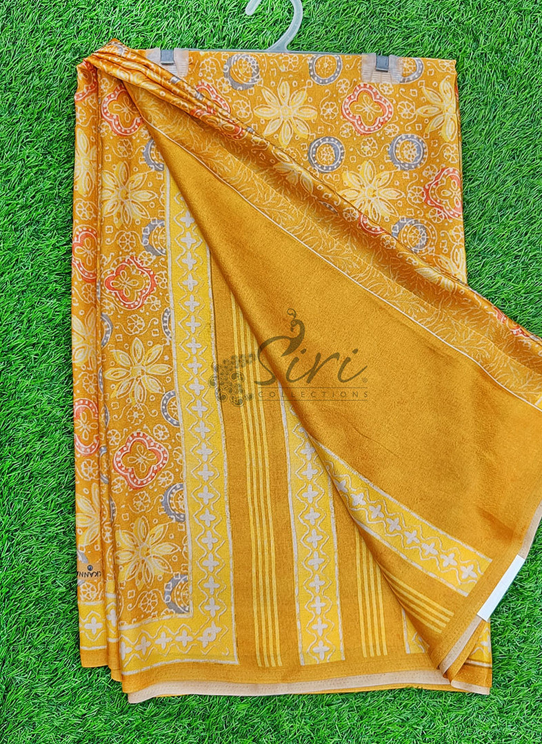 Latest Digital Print Satin Crepe Silk Saree