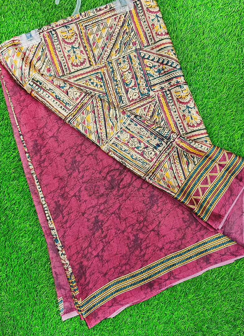 Latest Digital Print Satin Crepe Silk Saree