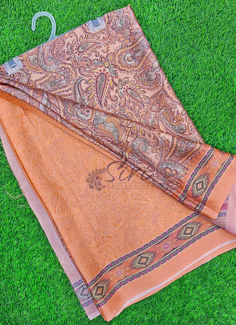 Latest Digital Print Satin Crepe Silk Saree