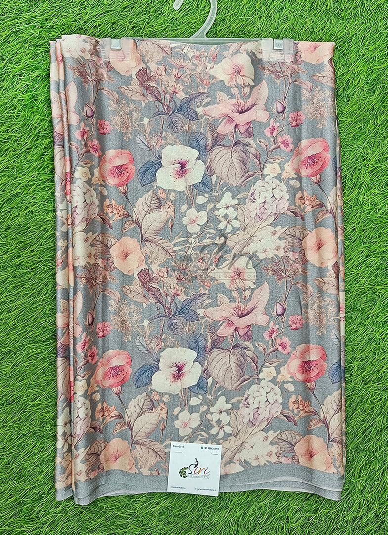 Latest Digital Print Satin Crepe Silk Saree