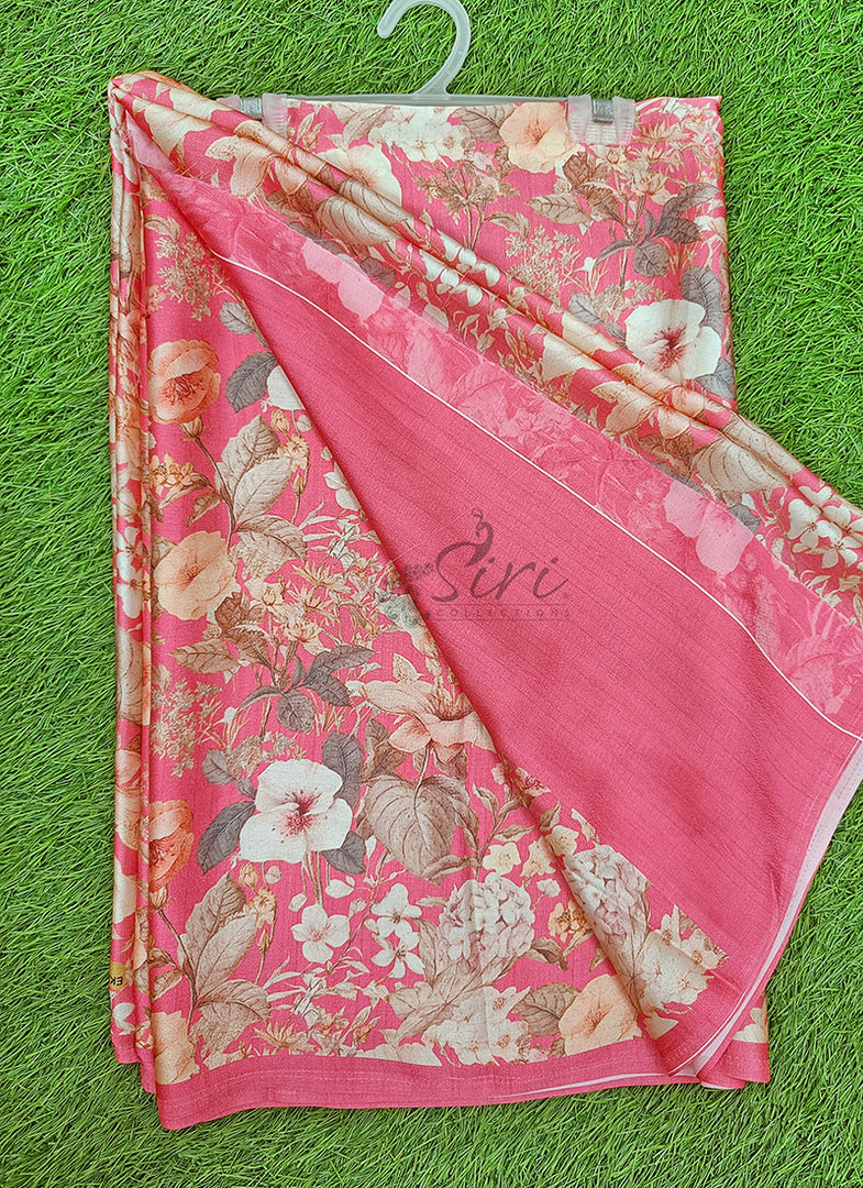 Latest Digital Print Satin Crepe Silk Saree
