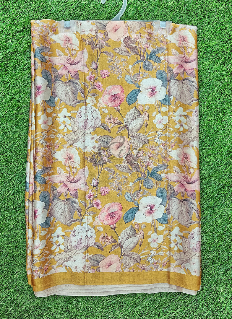 Latest Digital Print Satin Crepe Silk Saree