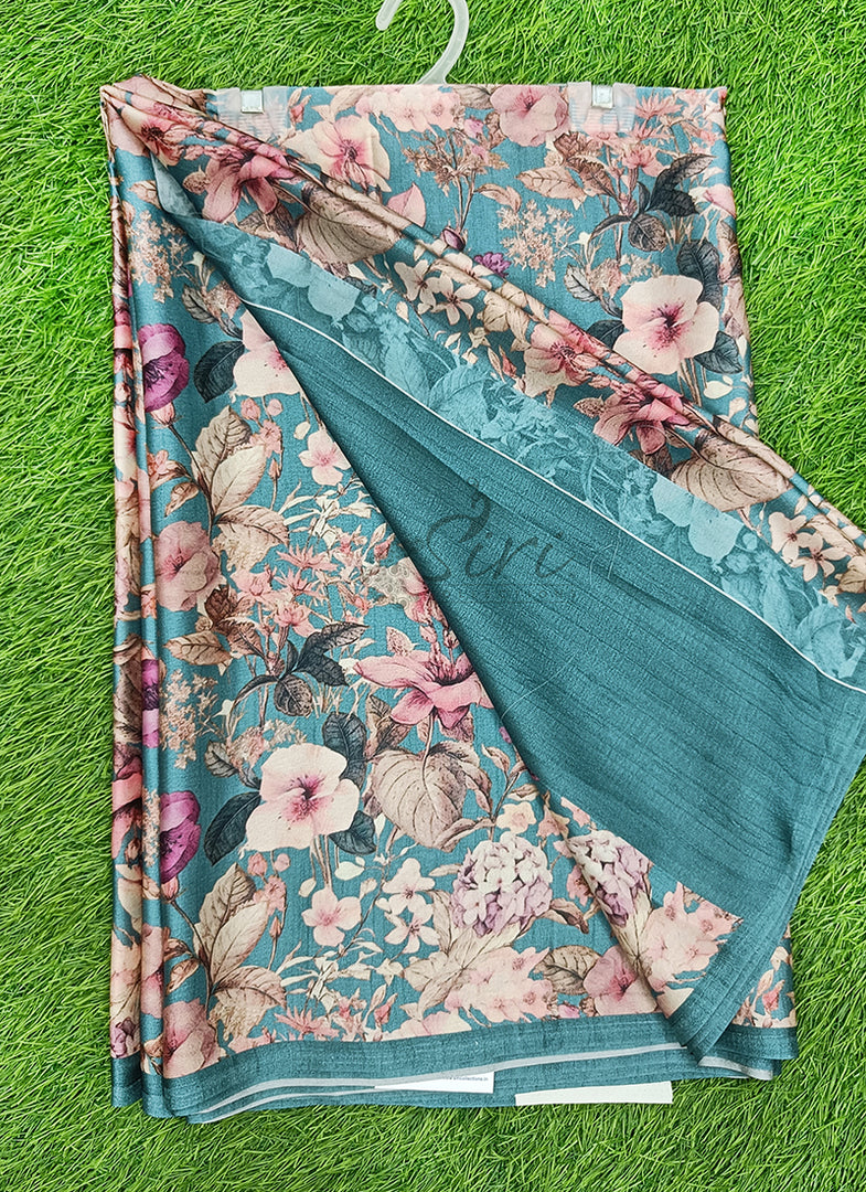 Latest Digital Print Satin Crepe Silk Saree