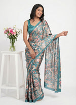 Load image into Gallery viewer, Latest Premium Digital Print Satin Crepe Silk Saree