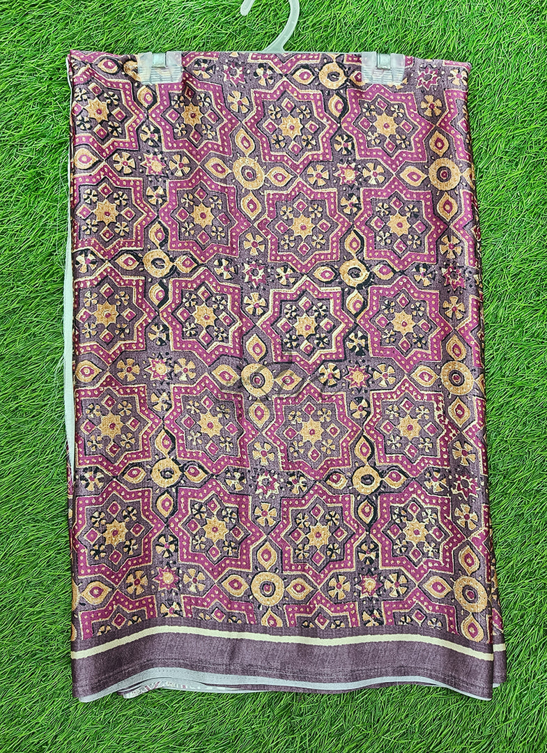 Latest Digital Print Satin Crepe Silk Saree