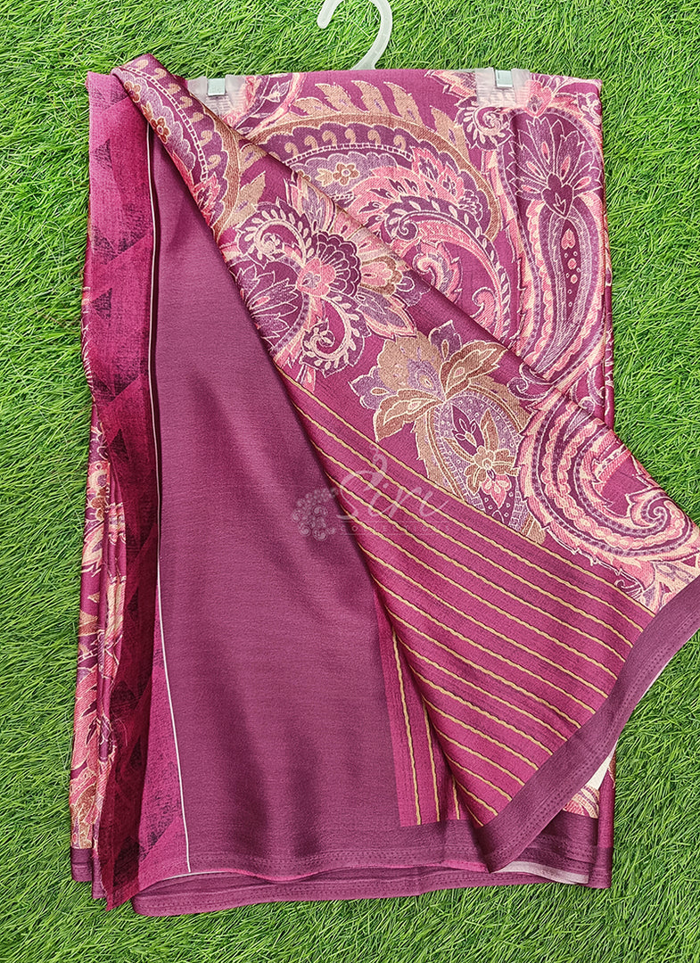 Latest Digital Print Satin Crepe Silk Saree