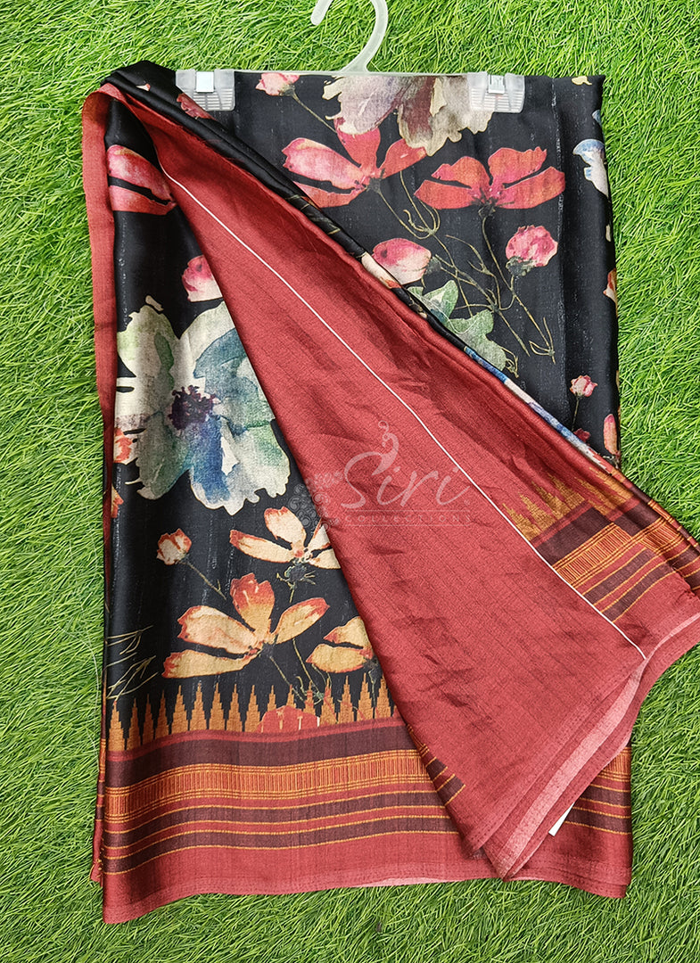 Latest Digital Print Satin Crepe Silk Saree