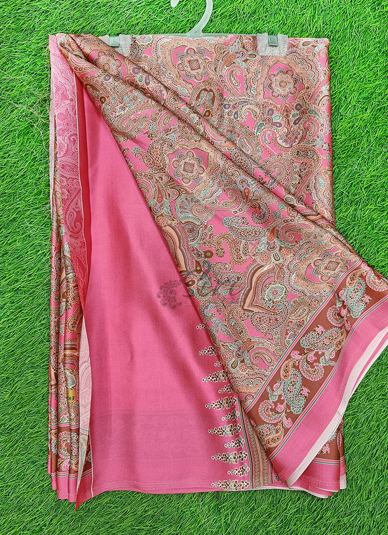 Latest Digital Print Satin Crepe Silk Saree