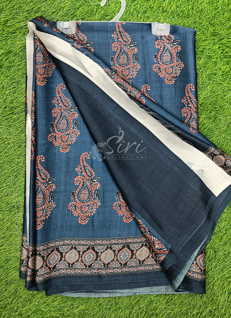 Latest Digital Print Satin Crepe Silk Saree
