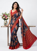 Load image into Gallery viewer, Latest Digital Print Satin Crepe Silk Saree