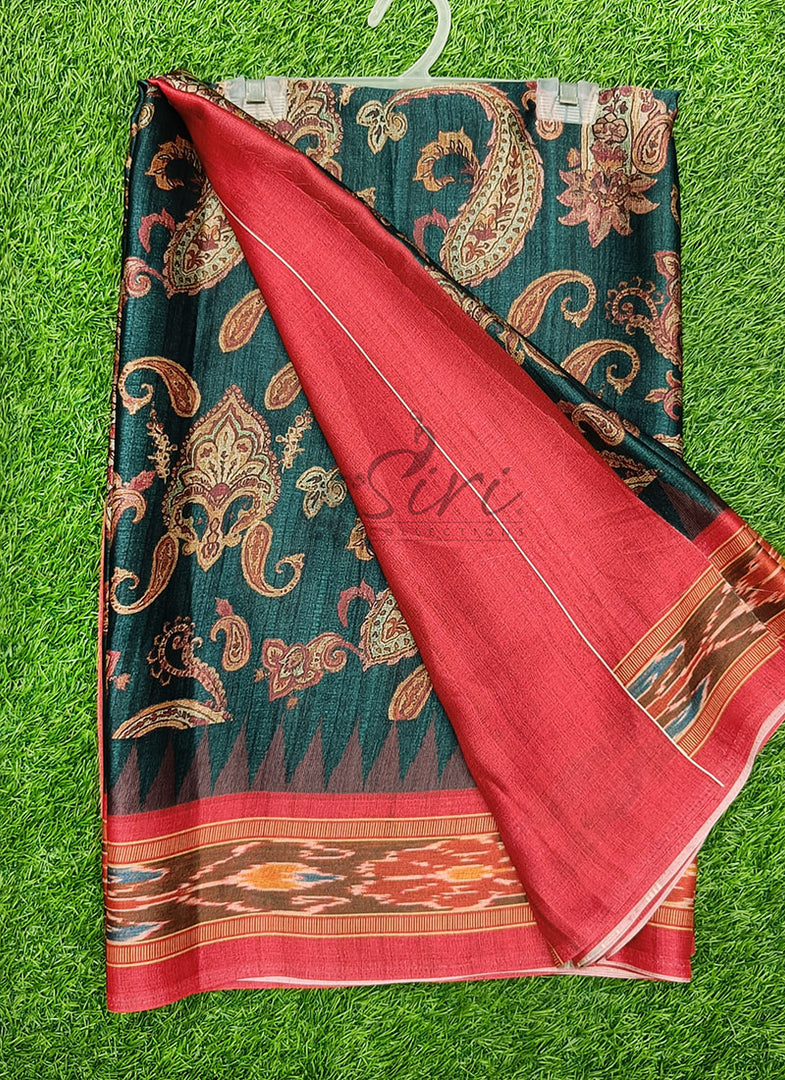 Latest Digital Print Satin Crepe Silk Saree