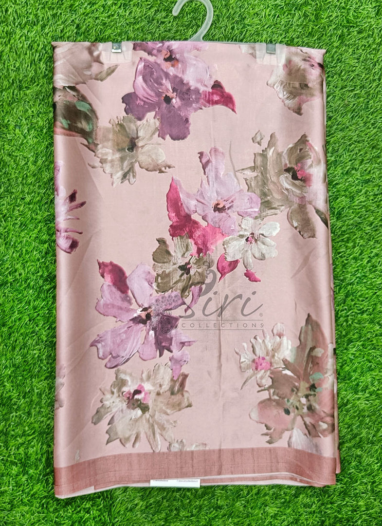 Latest Digital Print Satin Crepe Silk Saree