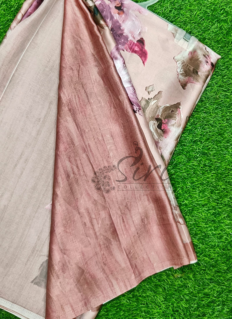 Latest Digital Print Satin Crepe Silk Saree