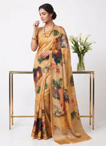 Load image into Gallery viewer, Latest Digital Print Satin Crepe Silk Saree