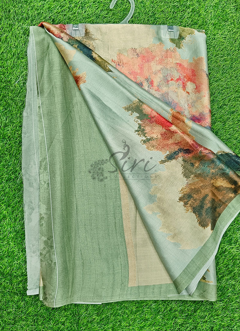 Latest Digital Print Satin Crepe Silk Saree
