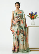 Load image into Gallery viewer, Latest Digital Print Satin Crepe Silk Saree