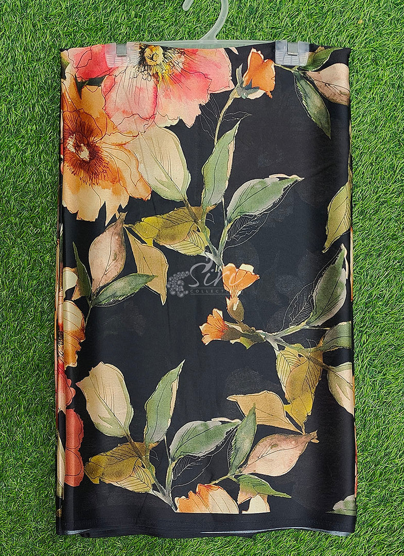 Premium Digital Print Satin Crepe Sarees Online Shopping | Siri Collections Hyderabad