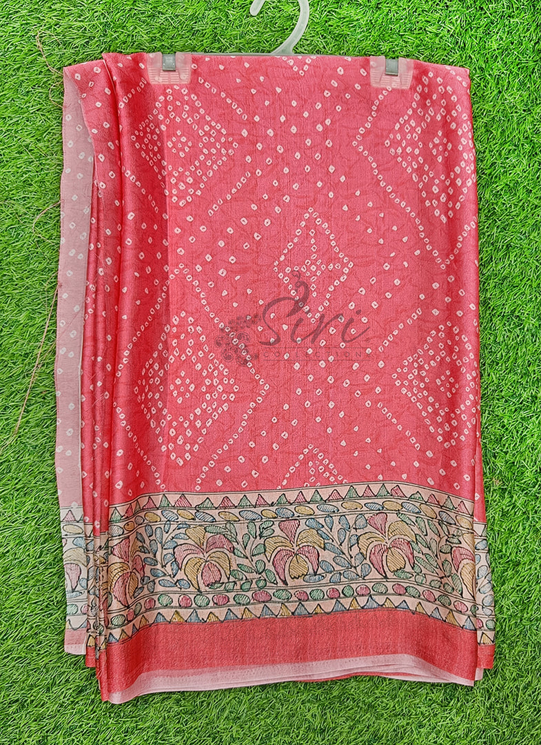 Latest Premium Digital Print Satin Crepe Silk Saree