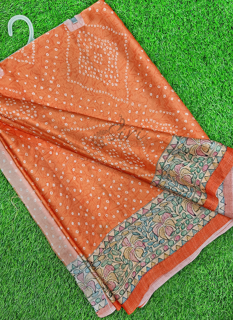 Latest Premium Digital Print Satin Crepe Silk Saree