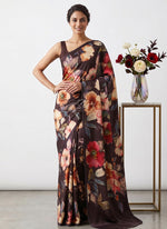Load image into Gallery viewer, Siri Collections Premium Digital Print Satin Crepe Silk Saree