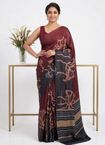 Load image into Gallery viewer, Siri Collections Premium Digital Print Satin Crepe Silk Saree