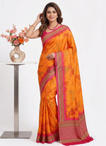 Load image into Gallery viewer, Siri Collections Premium Digital Print Satin Crepe Silk Saree