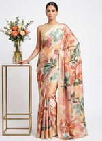 Load image into Gallery viewer, Siri Collections Premium Digital Print Satin Silk Saree