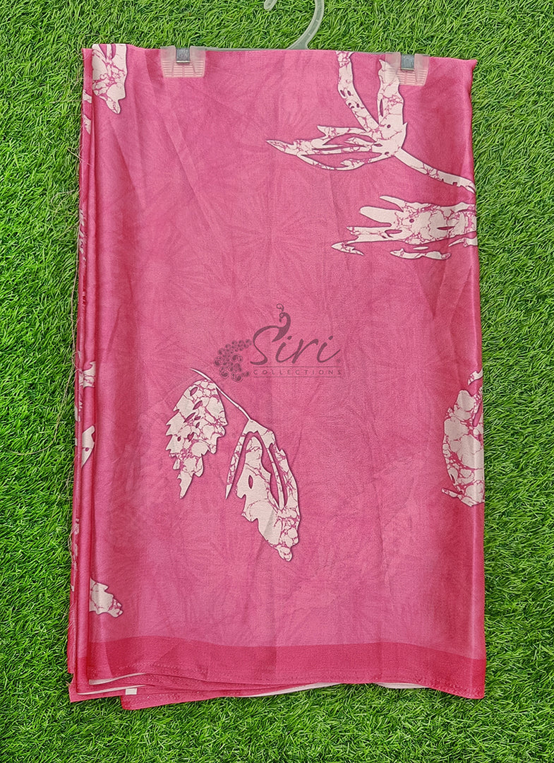 Siri Collections Premium Digital Print Satin Silk Saree