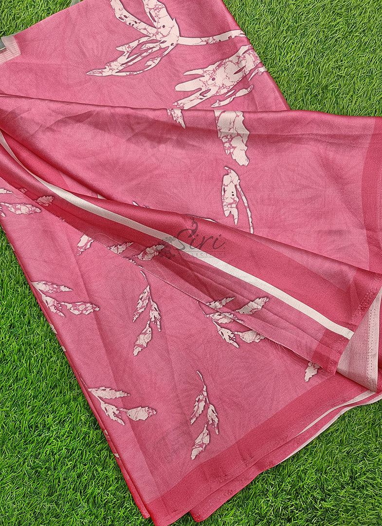Siri Collections Premium Digital Print Satin Silk Saree