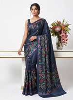 Load image into Gallery viewer, Siri Collections Premium Digital Print Satin Crepe Silk Saree