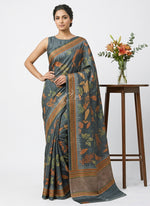 Load image into Gallery viewer, Siri Collections Premium Digital Print Satin Crepe Silk Saree
